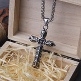 Vintage Cross Pendant Necklace for Women Men Goth Choker Jewelry