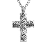 Vintage Cross Cremation Necklace For Ashes Keepsake