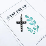 Vintage Cross Pendant with Stud, 925 Sterling Silver