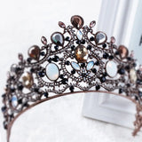 Vintage Crystal Beads Tiara Headband Baroque Crown