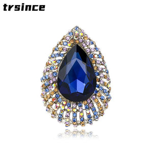Vintage Crystal Brooch Rhinestone Corsage Coat Pin Clothing Accessory