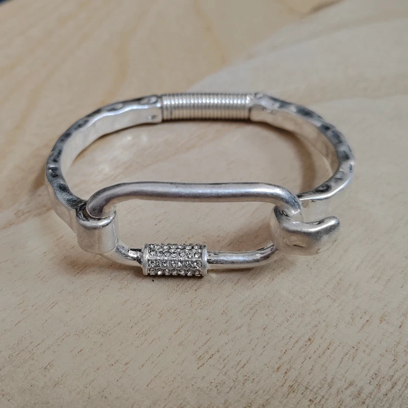 Vintage Crystal Cuff Bangle Open Punk For Women Jewelry Designers INS