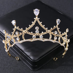 Vintage Crystal Rhinestone Prom Tiaras Crown for Women Queen Wedding
