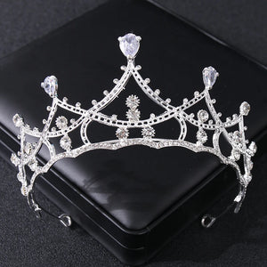 Vintage Crystal Rhinestone Prom Tiaras Crown for Women Queen Wedding