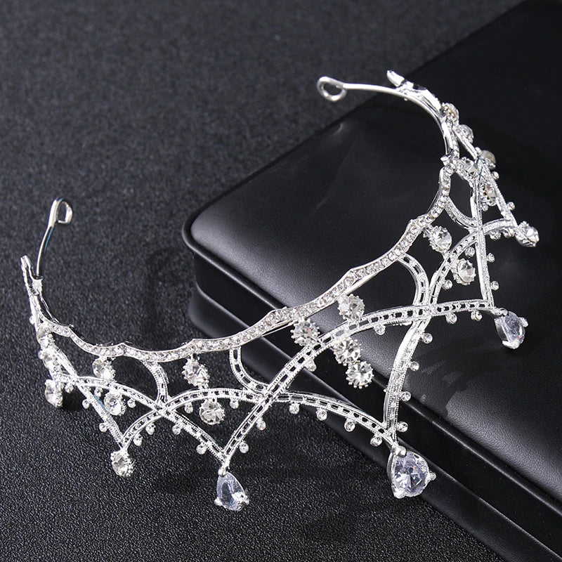 Vintage Crystal Rhinestone Prom Tiaras Crown for Women Queen Wedding