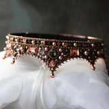 Vintage Crystal Round Baroque Tiaras Crowns for Royal Party Bridal Wedding