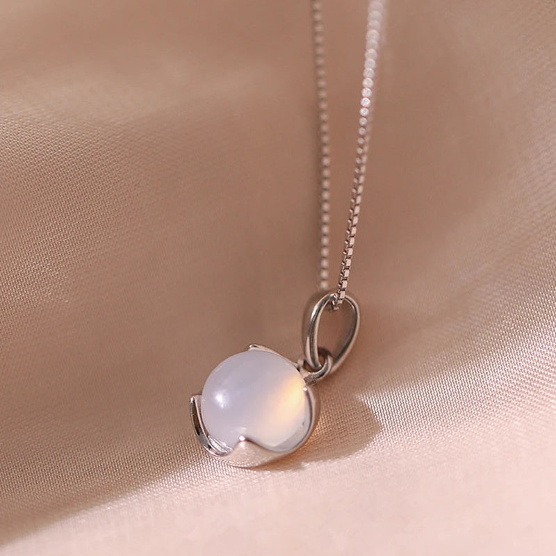 Vintage Crystal Silver Clavicle Chain Necklace For Women Girls