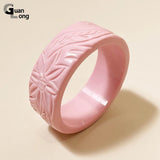 Vintage Engraved Flowers Bracelet for Women