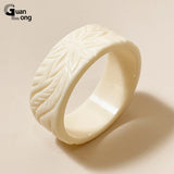 Vintage Engraved Flowers Bracelet for Women