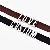 Vintage Name Letters Brown Velvet Chokers Necklace for Women