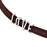 Vintage Name Letters Brown Velvet Chokers Necklace for Women