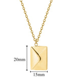 Vintage Love Letter Envelope Pendant Necklaces For Women