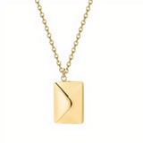 Vintage Love Letter Envelope Pendant Necklaces For Women