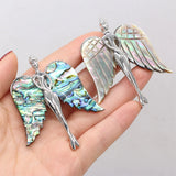 Vintage Angel Wings Abalone Shell Brooch Pins