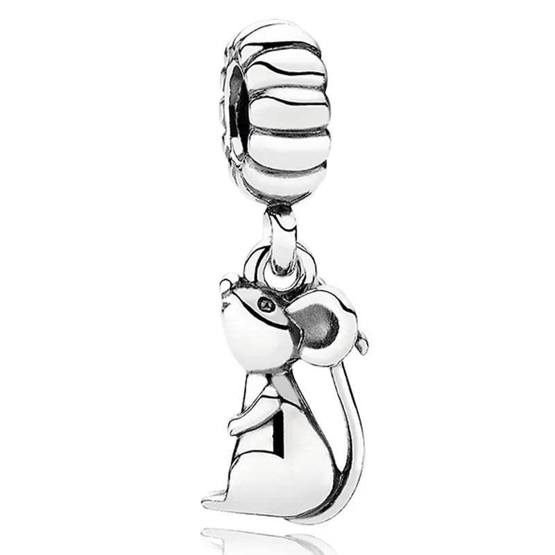 Vintage Chinese Zodiac Pendant Charm 925 Sterling Silver Animal Bead DIY Jewelry