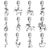 Vintage Chinese Zodiac Pendant Charm 925 Sterling Silver Animal Bead DIY Jewelry