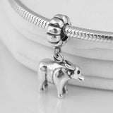 Vintage Chinese Zodiac Pendant Charm 925 Sterling Silver Animal Bead DIY Jewelry