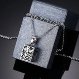 Vintage Cylinder Openable Cremation Funeral Jewelry Stainless Steel Tibetan Box
