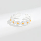 Vintage Daisy Flower Rings Adjustable Opening Finger Ring