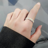 Vintage Daisy Flower Rings Adjustable Opening Finger Ring