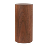 Vintage Dark Brown Cylinder Walnut Wood Jewelry Display Stand