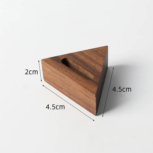 Vintage Walnut Wood Jewelry Display Stand Storage Column