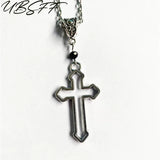 Vintage Gothic Cross Pendant Necklace for Kpop Street Style