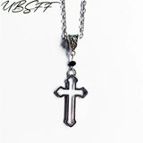 Vintage Gothic Cross Pendant Necklace for Kpop Street Style