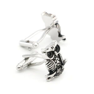 Vintage Owl Cufflinks For Men Copper Material Cuff Links