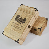 Vintage Engraved Wooden Wine Box - Christmas Gift