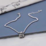 Vintage Elephant Pendant Anklet 925 Sterling Silver Women