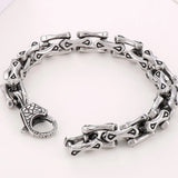 Vintage Dog Bone Link Chain Men's Bracelet Stainless Steel 11MM Wide