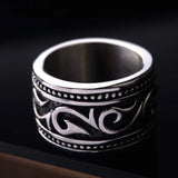 Vintage Stainless Steel Men's Ring Wedding Band Engagement Ring