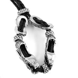 Vintage Double Dragons Stainless Steel Bracelet