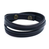 Vintage Double Layer Leather Bracelet Punk Wrap Bracelets Hand Strap