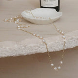 Vintage Double Layer Pearl Necklace Female Personalized Necklace