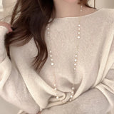 Vintage Double Layer Pearl Necklace Female Personalized Necklace