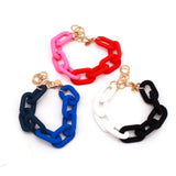 Colorful Acrylic Chunky Chain Bracelets Punk Jewelry