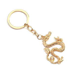 Vintage Dragon Pendants Keyring Alloy Keychain Retro Jewelry For Men Gift