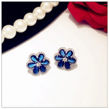 Vintage Drop Earrings 925 Artificial Sapphire Cubic Zirconia Fine Jewelry