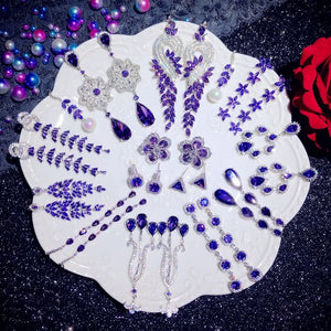 925 Silver Amethyst Drop Earrings with Purple Cubic Zirconia Tassels