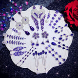 925 Silver Amethyst Drop Earrings with Purple Cubic Zirconia Tassels