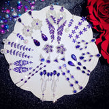 925 Silver Amethyst Drop Earrings with Purple Cubic Zirconia Tassels