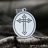 Vintage Stainless Steel Sacred Heart Of Jesus Pendant Necklace