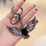 Vintage Eagle Opal Keychain Alloy Key Chain for Men Women Car Bag Charm