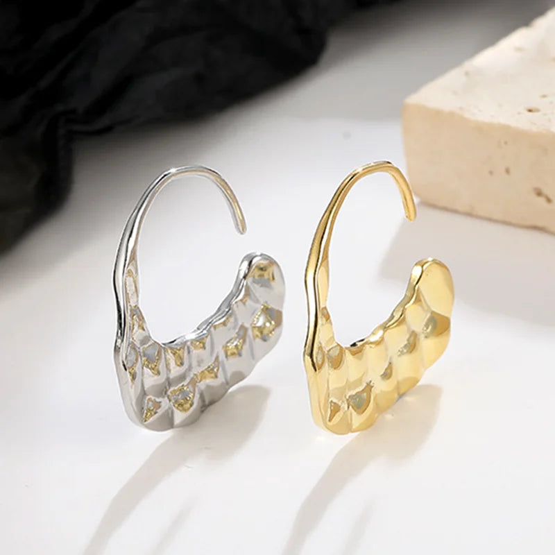 Vintage Lozenge Shaped Earrings 925 Sterling Silver Jewel