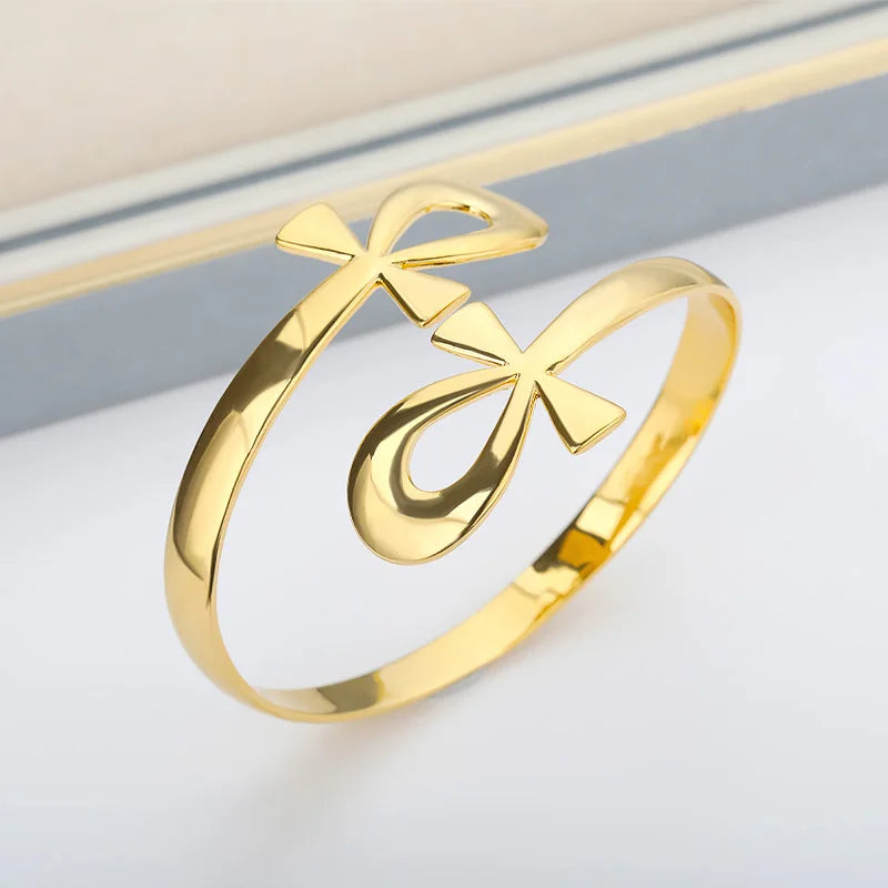 Vintage Egyptian Ankh Bracelet Stainless Steel Gothic Men Jewelry