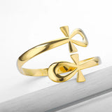 Vintage Egyptian Ankh Bracelet Stainless Steel Gothic Men Jewelry