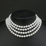 Vintage Freshwater Pearl Necklace Beaded Choker for Women Girls