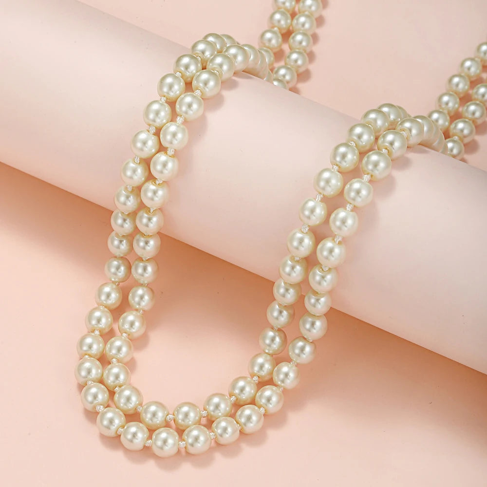 Vintage Freshwater Pearl Beaded Choker Necklace for Women